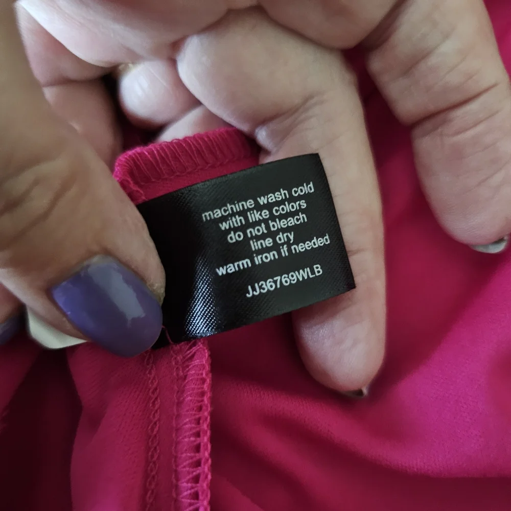 Lane Bryant cold shoulder dress sz 20 pink shark bite hem tie belt NWT - Picture 13 of 15